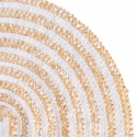 Sæt med 4 runde vævede bastdækkeservietter Ø38cm Spiral Omkostninger