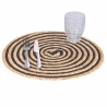 Sæt med 4 runde vævede bastdækkeservietter Ø38cm Spiral Køb