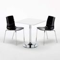 Titanium hvid cafebord sæt: 2 Lollipop plast metal stole og 70cm kvadratisk bord Udvalg