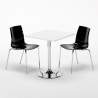 Titanium hvid cafebord sæt: 2 Lollipop plast metal stole og 70cm kvadratisk bord Udvalg