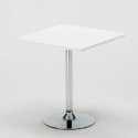 Titanium hvid cafebord sæt: 2 Lollipop plast metal stole og 70cm kvadratisk bord 