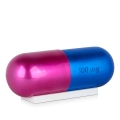 Moderne skulptur i resin med metal-effekt blå og fuchsia Sira-BV Kampagne