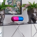 Moderne skulptur i resin med metal-effekt blå og fuchsia Sira-BV På Tilbud