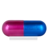 Moderne skulptur i resin med metal-effekt blå og fuchsia Sira-BV Udsalg