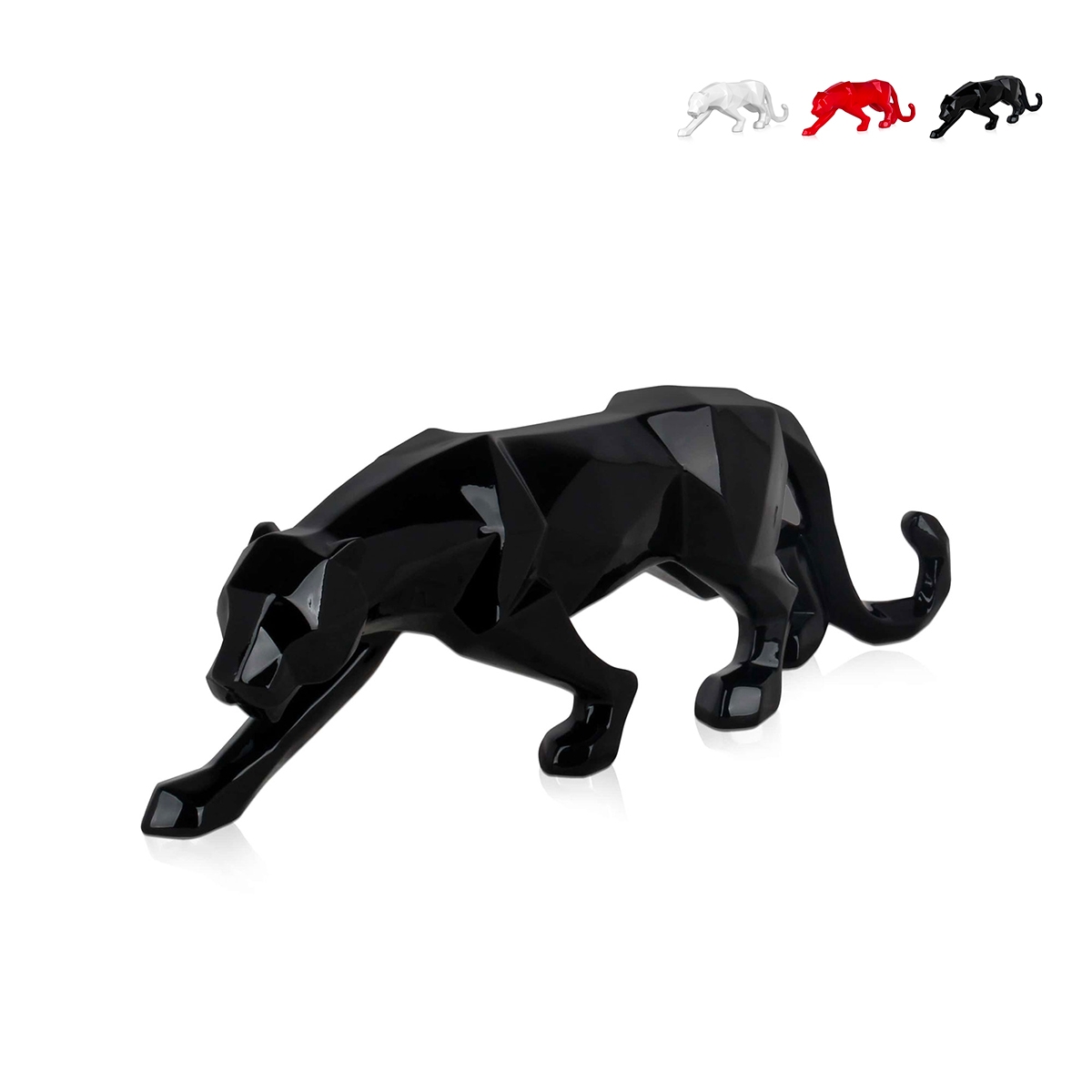Lakeret resin skulptur moderne panther low poly Kari-L statue Kampagne