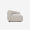 Modulsofa til 2-personer i beige stof med buet design Yuna-2 Rabatter