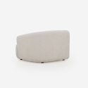 Modulsofa til 2-personer i beige stof med buet design Yuna-2 Udvalg
