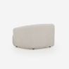 Modulsofa til 2-personer i beige stof med buet design Yuna-2 Udvalg