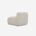 Modulsofa til 2-personer i beige stof med buet design Yuna-2 Valgfri