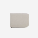 Modulsofa til 2-personer i beige stof med buet design Yuna-2 Model