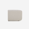 Modulsofa til 2-personer i beige stof med buet design Yuna-2 Model