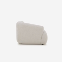 Modulsofa til 2-personer i beige stof med buet design Yuna-2 Egenskaber