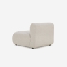 Modulsofa til 3 personer i beige stof buet design Yuna-3 Rabatter