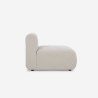 Modulsofa til 3 personer i beige stof buet design Yuna-3 Udvalg