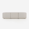 Modulsofa til 3 personer i beige stof buet design Yuna-3 Udsalg