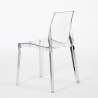 Demon hvidt cafebord sæt: 2 Femme Fatale gennemsigtig stole og 70cm kvadratisk bord Egenskaber
