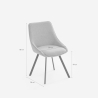 Stol med stofbetræk og moderne drejelig design til spisestue Navya 