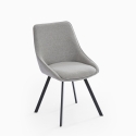 Stol med stofbetræk og moderne drejelig design til spisestue Navya Valgfri