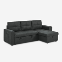 Sovesofa med 3 pladser med opbevaringspude, USB-C og bogreol Civis Tilbud