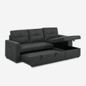Sovesofa med 3 pladser med opbevaringspude, USB-C og bogreol Civis 