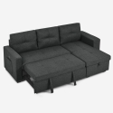 Sovesofa med 3 pladser med opbevaringspude, USB-C og bogreol Civis 