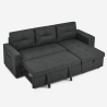 Sovesofa med 3 pladser med opbevaringspude, USB-C og bogreol Civis 