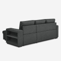 Sovesofa med 3 pladser med opbevaringspude, USB-C og bogreol Civis 