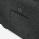 Sovesofa med 3 pladser med opbevaringspude, USB-C og bogreol Civis 
