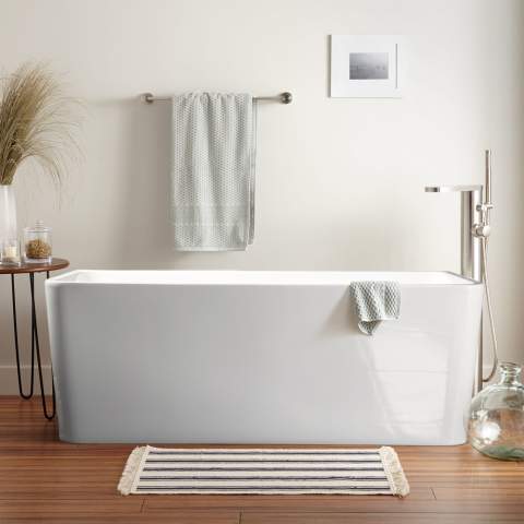 Andro fritstående badekar til voksne børn rektangulær af akryl glasfiber Kampagne