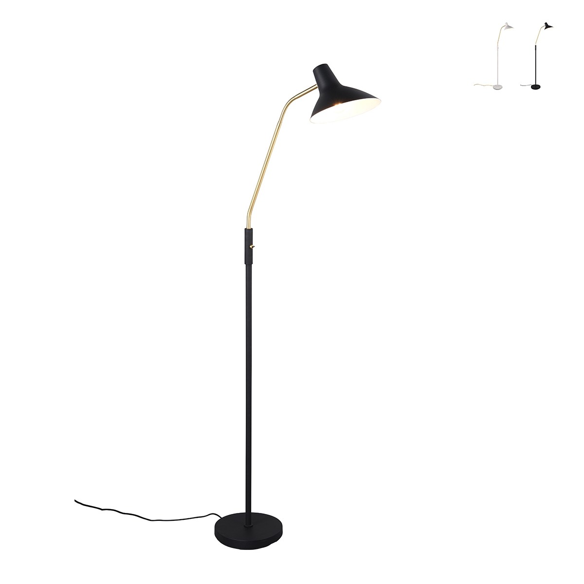 Moderne gulvlampe med justerbar arm til stue Taina Kampagne
