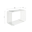 Moderne væghylde i metal Kabe 