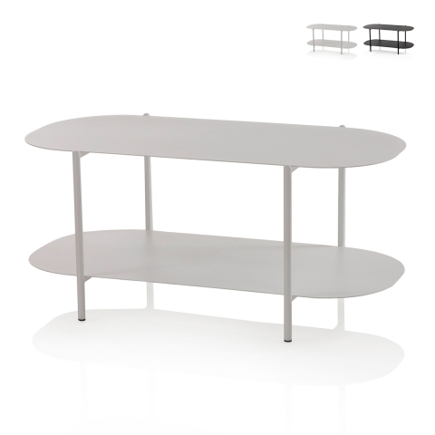 Sofabord moderne design i metal med hylde Vitko Kampagne