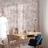 Vintage tapet med rosa landskaber til stuen Toile de Jouy Rosa På Tilbud