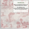 Vintage tapet med rosa landskaber til stuen Toile de Jouy Rosa Mængderabat