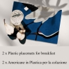 Sæt med 2 vaskbare dækkeservietter 42x30cm Aironi Blu På Tilbud
