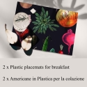 Sæt med 2 naturligt designede plasttabletter 42x30 cm til køkkenet På Tilbud