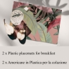 Sæt med 2 bordskånere til morgenmad 42x30 Rosa Skov På Tilbud