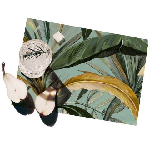Sæt med 2 botaniske dækkeservietter 42x30 cm, Foresta Verde design Kampagne
