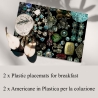Sæt med 2 elegante, vaskbare morgenmadsbordskånere Gioielli På Tilbud