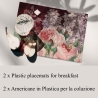 Sæt med 2 blomstrede, vaskbare plastbordsunderlag Velvet På Tilbud