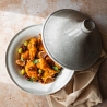 Marokkansk Tajine non-stick gryde 26 cm Bisetti Stonewhite På Tilbud
