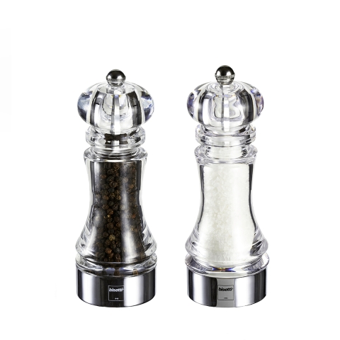 Macina salt og peber gennemsigtige bord køkken 17,5 cm Bisetti Stonewhite Kampagne