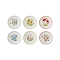 Sæt med 6 flade tallerkener 26,7 cm Portmeirion Botanic Garden Meadow Kampagne