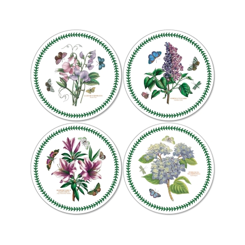Sæt á 4 runde bordmåtter Portmeirion Botanic Garden Kampagne
