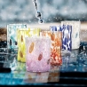 Sæt med 6 farverige vandglas i assorteret glas 10 cm Murrine På Tilbud