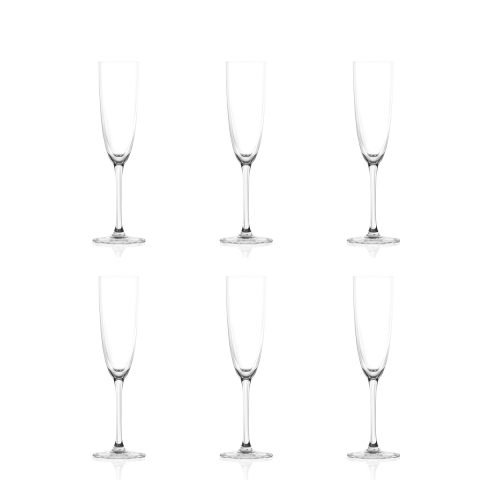 Sæt 6 glas flûte mousserende vin 165ml i glas Tokyo Temptation Kampagne