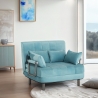 Sammenklappelig sovesofa i velour, pladsbesparende Deborah Twin Lux Udsalg