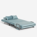 Sammenklappelig sovesofa i velour, pladsbesparende Deborah Twin Lux 
