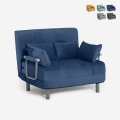 Sammenklappelig sovesofa i velour, pladsbesparende Deborah Twin Lux Kampagne