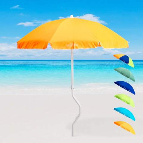 Dioniso GiraFacile 180cm patenteret strand parasol af bomuld med anker